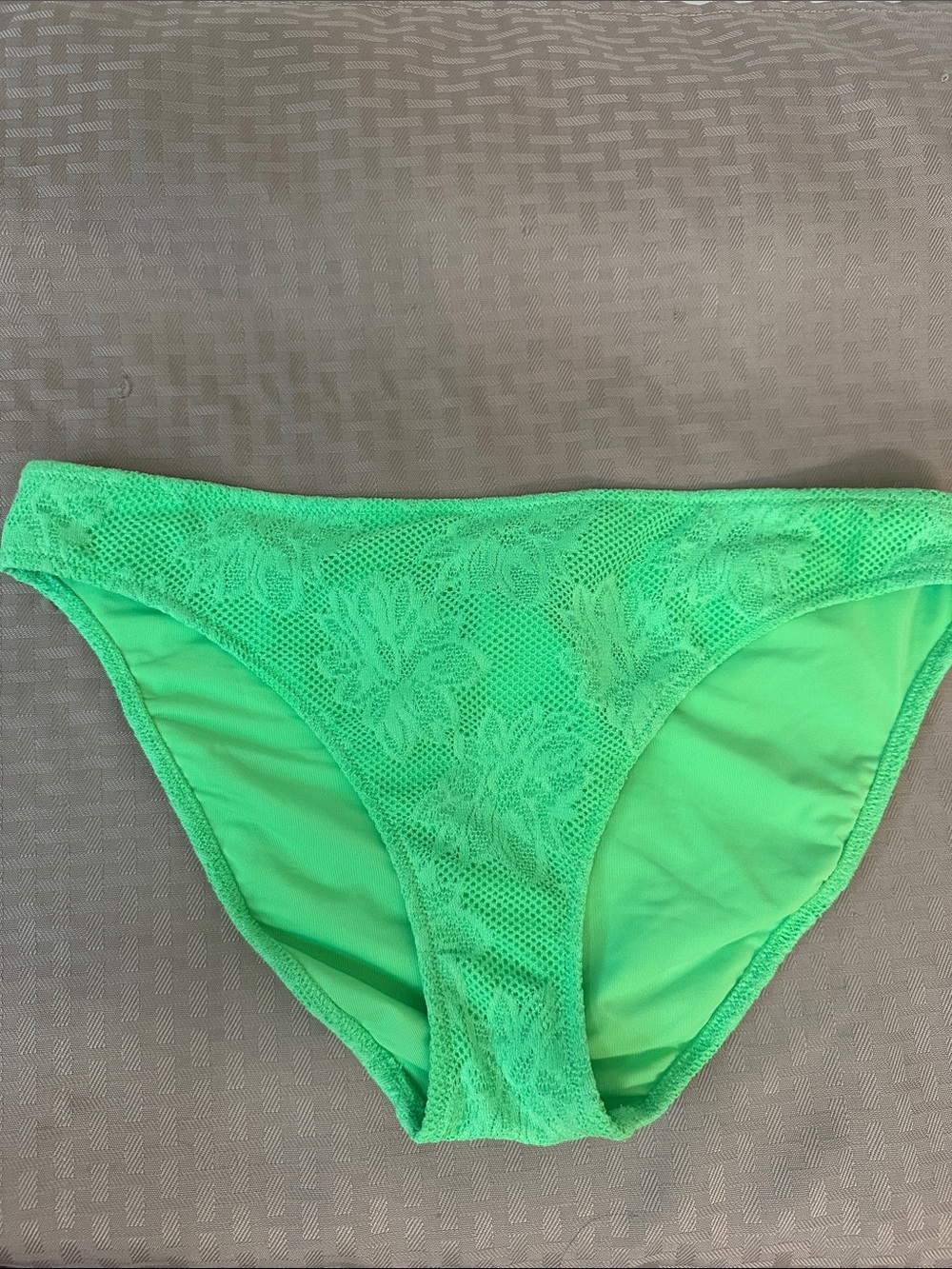 aerie Neon Green Lace Bikini Bottom